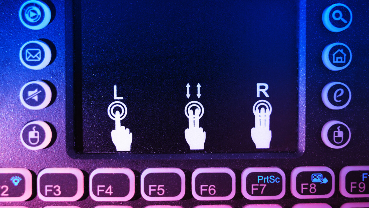 Retro panel dotykowy z miniaturowym tłem klawiatury