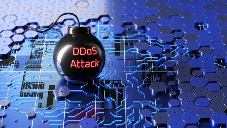 Atak DDOS cyberobrona Koncepcja Internetu i technologii wykrywanie wirusów renderowanie 3d