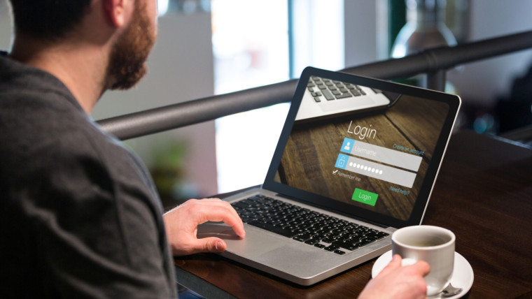 Złożony obraz zbliżenia strony logowania