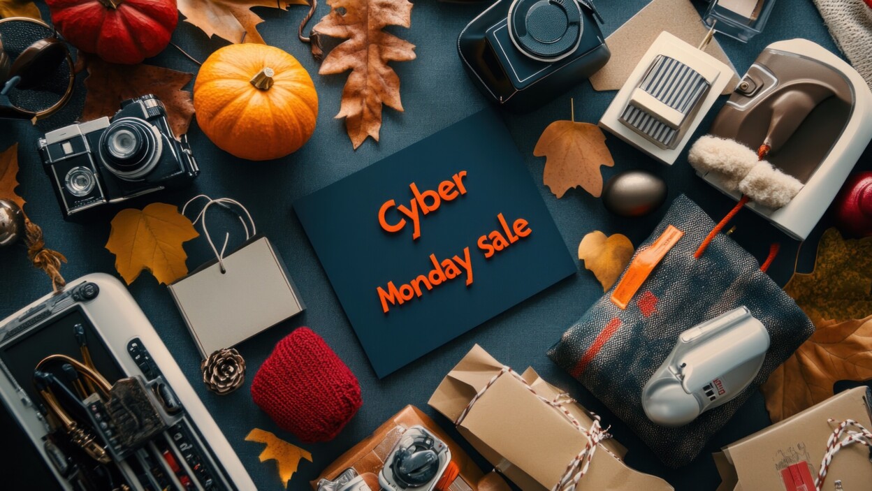 Cyber poniedziałek sprzedaż z jesienią dekoracji