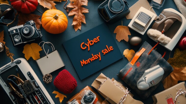 Cyber poniedziałek sprzedaż z jesienią dekoracji