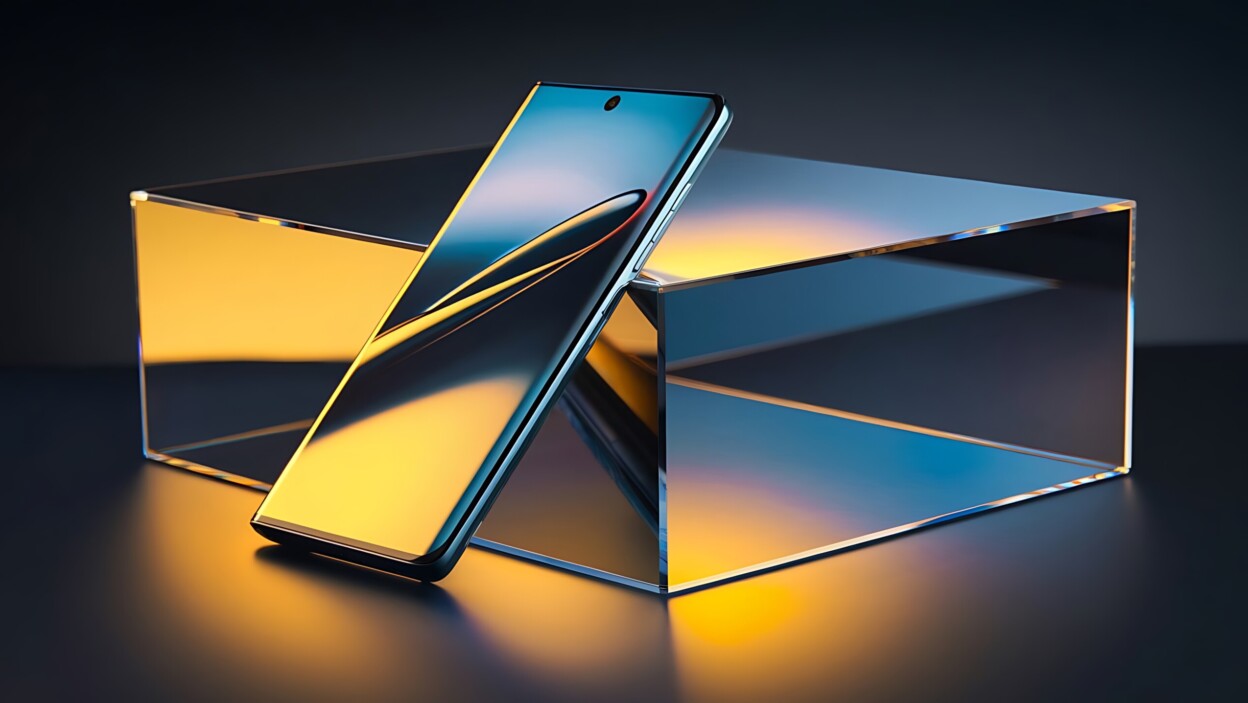 Trzy telefony komórkowe leżące na stole z słońcem świecącym na nich