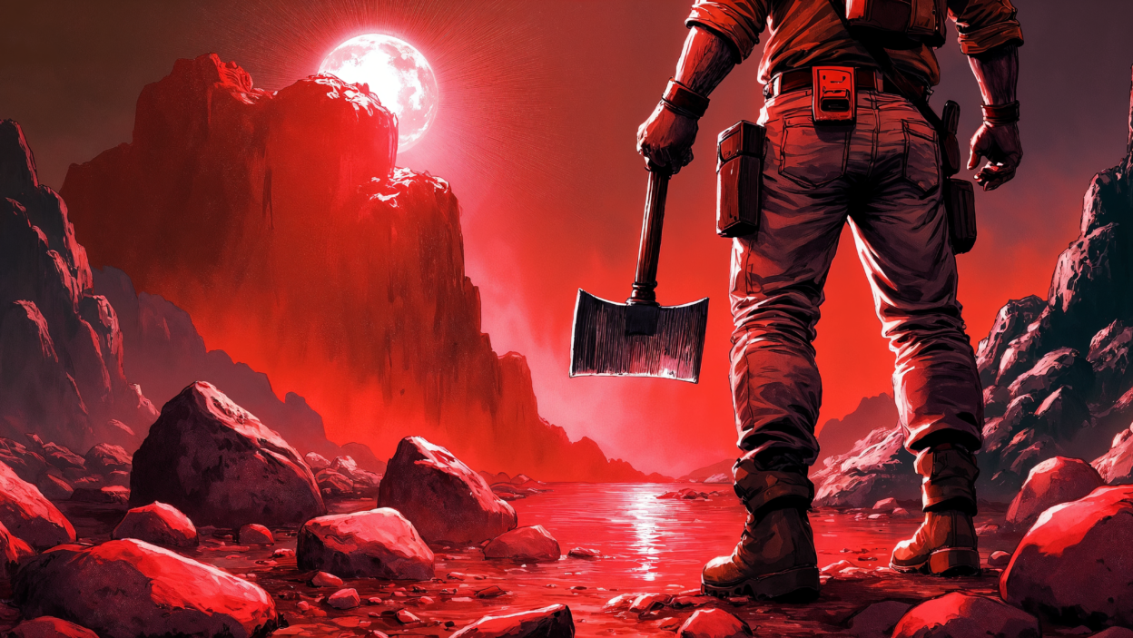 Apocalyptic Axe Wielder on Mars