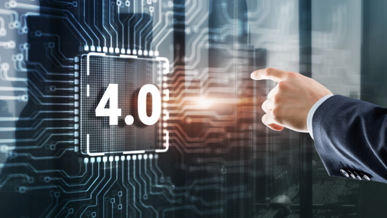 Smart industry 40 Industrial and technology innovation Modernization and automation concept