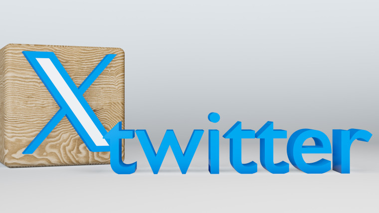 Wooden Cubes nowe logo Twitter Cubes z logo Twitter 3D praca i obraz 3D Jerewan Armenia 2023 26 lipca