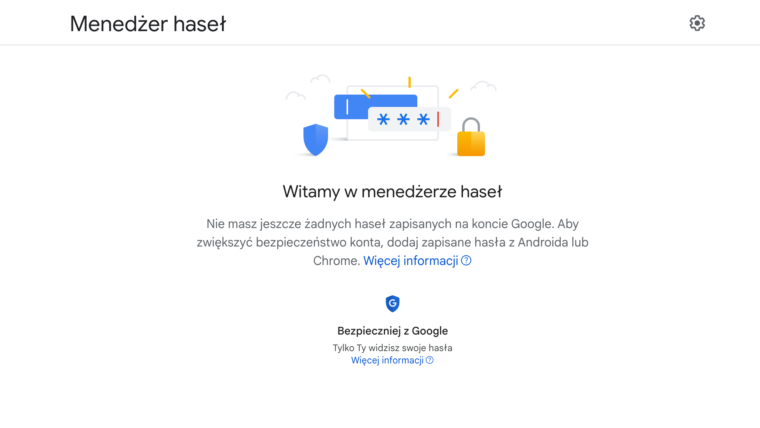 Menedżer haseł Google
